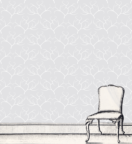Antlerstripe grey chair.